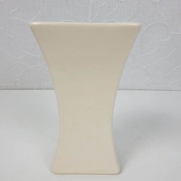 Vintage McCoy Pottery Blossom Time Flower Vase 6.5" Cream Pink 3D Art - Picture 4 of 12